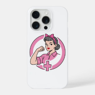 Étui iPhone 15 Pro Infirmière Vintage Féministe