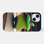 Étui iPhone 15 Pro Inspiré des Fruits Verts Modern (Verso Horizontal)