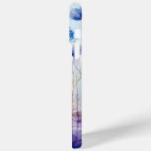 Étui iPhone 15 Pro Max aquarelle florale, cool (Verso / Gauche)