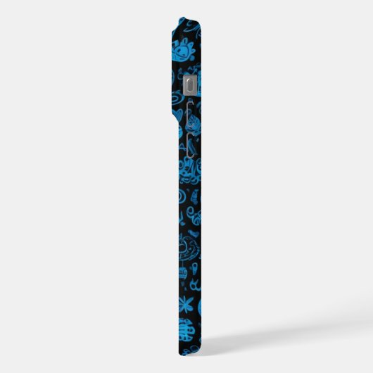 Étui iPhone 15 Pro Max Blue Doodles (Côté gauche)
