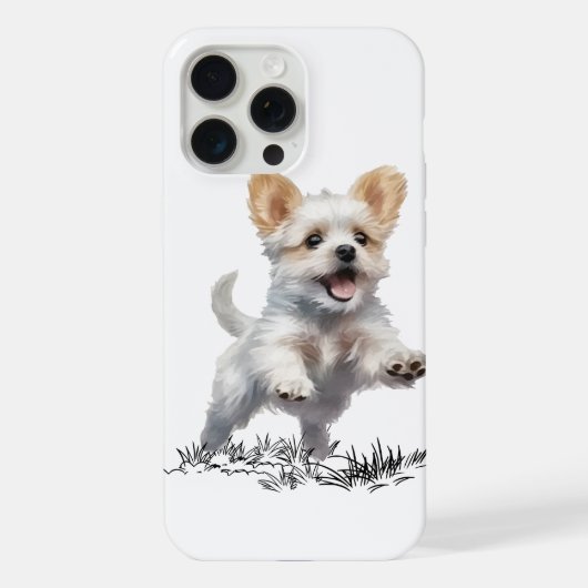 Étui iPhone 15 Pro Max « Chiot Mignon » – Chien Ad (Verso)