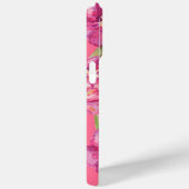 Étui iPhone 15 Pro Max 'Fleurissement Floral Rose (Verso / Droite)