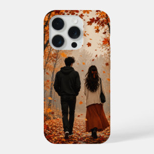 Étui iPhone 15 Pro pour couple romantique d'automn