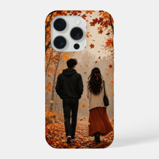 Étui iPhone 15 Pro pour couple romantique d'automn
