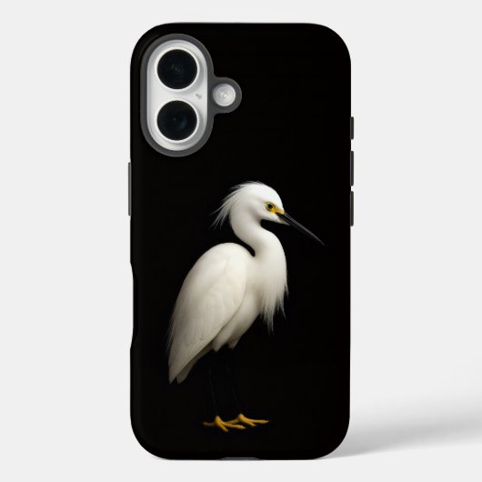 Étui iPhone 16 Case-Mate Black 4 Luxe, Aigrette ne (Verso)
