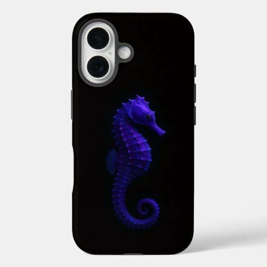 Étui iPhone 16 Case-Mate Black 4 Luxe, hippocampe (Verso)