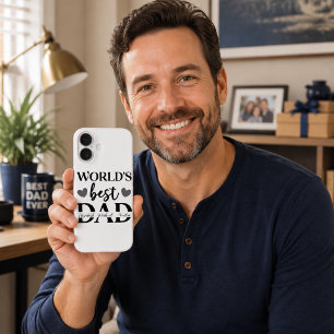 Étui iPhone 16 personnalisé Meilleur Papa du Monde