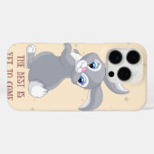 Étui iPhone 16 Pro 'Lapin Mignon' Inspirant (Verso (horizontal))