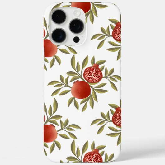 Étui iPhone 16 Pro Max à motif de grenade botaniqu (Verso)