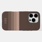 Étui iPhone 16 Pro Monogramme Rayures Classiques (Verso (horizontal))