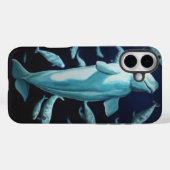 Étui iPhone 3 baleine blanche baleine Art Case (Verso (horizontal))