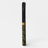 Étui iPhone 5 Case-Mate Or Doré Noir (Dos/Gauche)