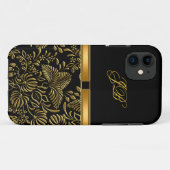 Étui iPhone 5 Case-Mate Or Doré Noir (Dos (Horizontal))