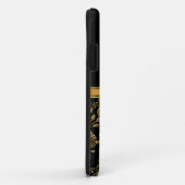 Étui iPhone 5 Case-Mate Or Doré Noir (Dos/Droite)