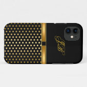 Étui iPhone 5 Case-Mate Or Noir Tache (Dos (Horizontal))