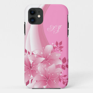 Étui iPhone 5 Fleurs Rose Clair Jolies