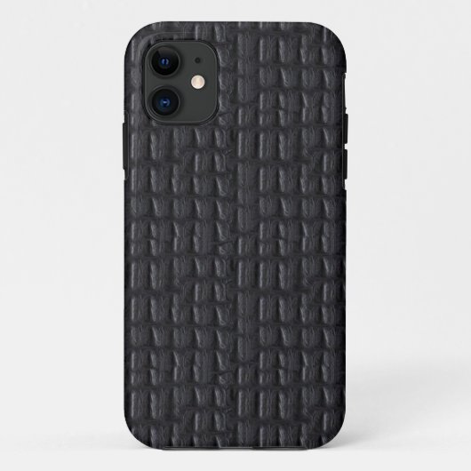 Étui iPhone 5 Gris Cuir Aspect (Dos)