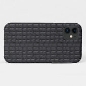 Étui iPhone 5 Gris Cuir Aspect (Dos (Horizontal))