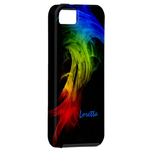 Étui iPhone 5 Le smartphone de Loretta couvre la caisse noire de (Dos/Droit)