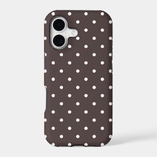 Étui iPhone 5 marron à pois de style années cinqua