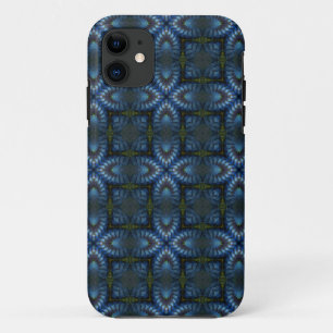 Étui iPhone 5 motif de tapisserie médiévale bleue 