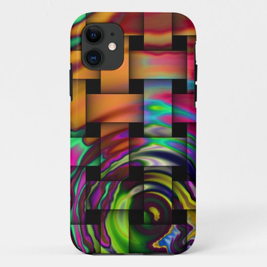 Étui iPhone 5 Tissu Psychédélique (Dos)