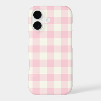 Étui iPhone 7 à motif Gingham Rose Pâle