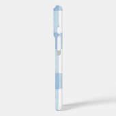 Étui iPhone à carreaux bleus mignon. (Verso / Gauche)