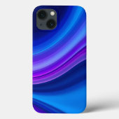 Étui iPhone à dégradé de bleu et violet en forme d (Verso)