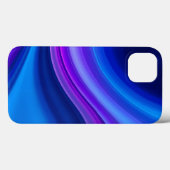 Étui iPhone à dégradé de bleu et violet en forme d (Verso (horizontal))