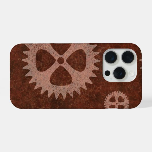 Étui iPhone à engrenages Steampunk (Verso Horizontal)