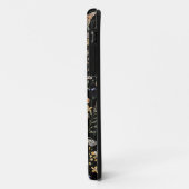 Étui iPhone à fleurs noires Monogram (Dos/Gauche)