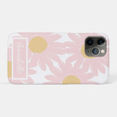 Étui iPhone à fleurs personnalisé (Dos (Horizontal))