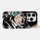 Étui iPhone à l'esthétique rétro anime (Verso Horizontal)