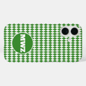 Étui iPhone à monogramme diamant vert (Verso (horizontal))