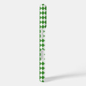 Étui iPhone à monogramme diamant vert (Verso / Droite)