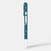 Étui iPhone à monogramme moderne Cœurs (Verso / Gauche)