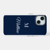 Étui iPhone à monogramme personnalisé (Verso Horizontal)