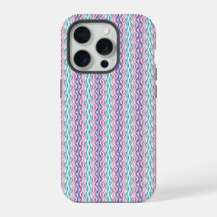 Étui iPhone à motif abstrait ondulé élégant