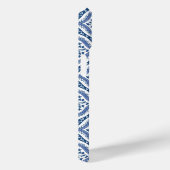 Étui iPhone à motif bleu et blanc (Verso / Droite)