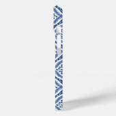 Étui iPhone à motif bleu et blanc (Verso / Gauche)