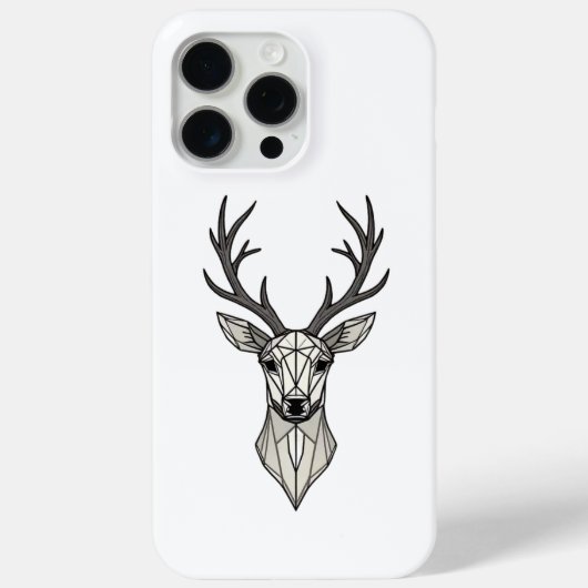 Étui iPhone à motif cerf géométrique (Verso)