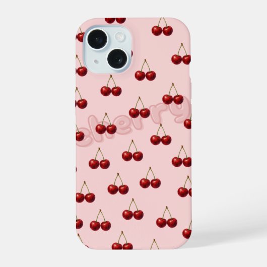 Étui iPhone à motif cerise (Verso)