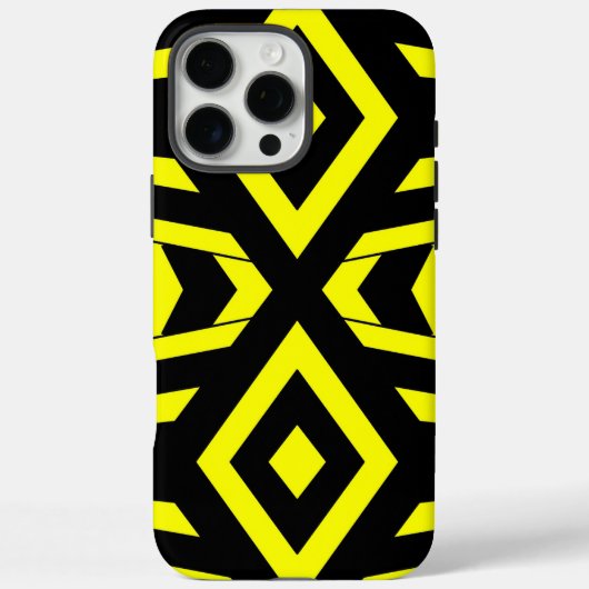 Étui iPhone à motif d'abeille géométrique (Verso)