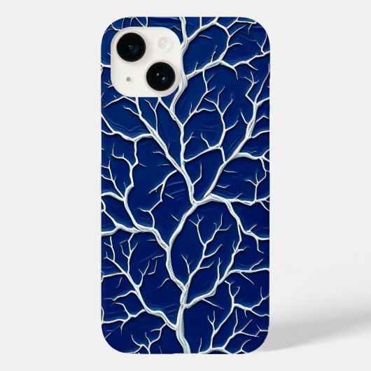 Étui iPhone à motif de branche indigo Style (Verso)