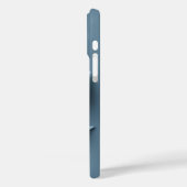 Étui iPhone à motif de feuille bleu doux (Verso / Gauche)