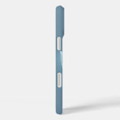 Étui iPhone à motif de feuille bleu doux (Verso / Droite)