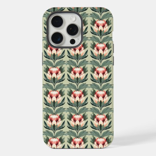 Étui iPhone à motif de fleur de Protéa aux tons de (Verso)