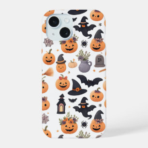 Étui iPhone à motif d'icônes d'Halloween