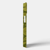 Étui iPhone à motif floral rétro vert (Verso / Droite)